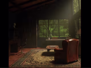 Vintage 3d Interior design