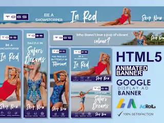 Create animated HTML 5 banner ads, GIF or static banners 