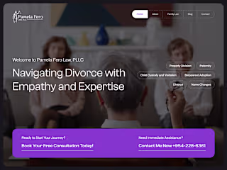 Pamela Fero Law, PLLC - Landing Page Design