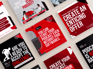 Social Media Content for We Are Podcast