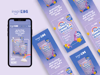 Label & Packaging Design for InspiKIDS Baby Merchandise 