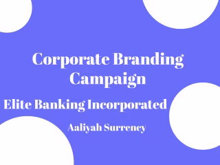 Elite Banking Inc. Branding Project
