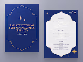 Rainbow Fostering Annual Awards Night 2024 Design