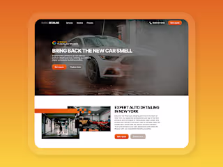 Car Detailing Shop In New York City / Landing page Design