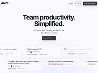 Blitz - a Productivity Tool for Teams