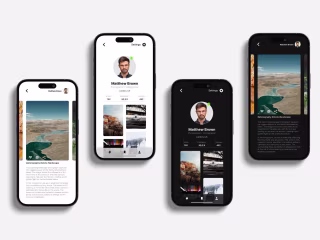 User Profile UI / Light and Dark mode