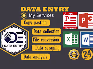 You will get data entry services, as a fast typist.