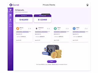 Dashboard Design for a Cryptocurrency Web App