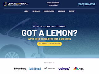 Lemon Law Firm Website Design and Development