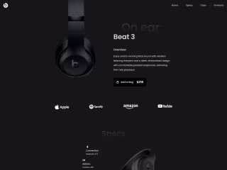 Headphones Landing Page