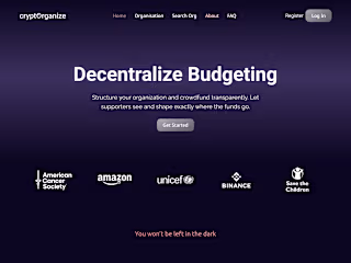 CryptOrganise Web design
