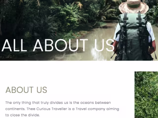 Copywriting and content for travel website