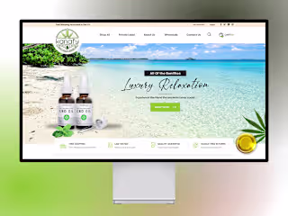 Luxury CBD website landing page design
