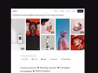 Row website design and development in Framer