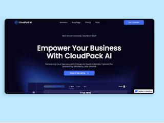 webflow website for CloudPack AI