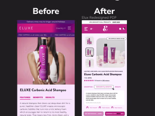 Homepage and Product Page MockUps