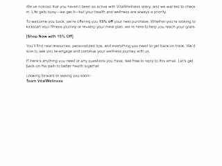We Miss You - Re-Engagement Email
