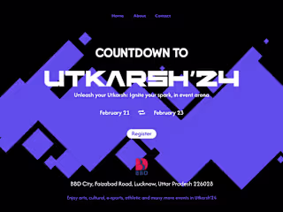 BBD University Event Pre-Registration Website Design