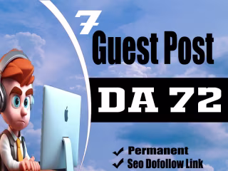 I will publish guest post backlink article on high DA site
