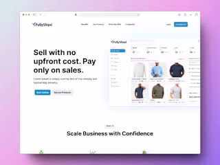 Landing Page + Web Portal Redesign for FullyShipd