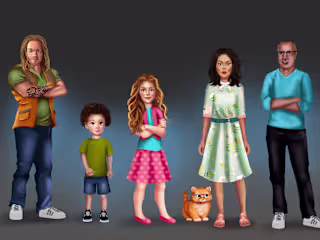 Diverse character design 