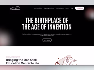 Website Design and Dev for the Edison Birthplace Museum