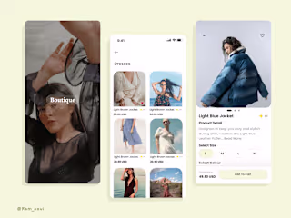 E-Commerce App Design Project: Boutique