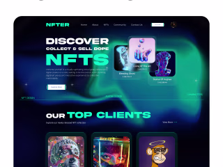 NFTER Landing Page on Behance