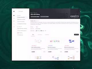 Project management dashboard