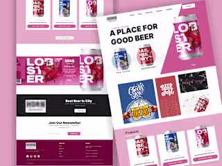 Drink Company Website Design in Figma