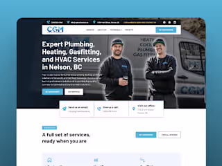 Webflow HVAC Service Company - Web Design, Development, SEO