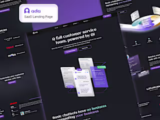 AI SaaS Landing Page UI/UX Design