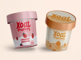 Xoat Creamery Ice Cream Packaging Design
