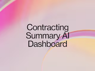 Contracting Summary
AI Dashboard