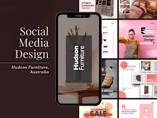 Social media content creation for Hudson Furniture