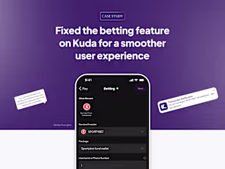 Case study | Fixed the betting feature for a smother UX