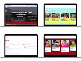 Greenwoodz International School Website and CMS