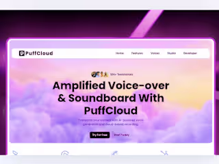 PuffCloud - Landing Page  TTS Text -To-Speech