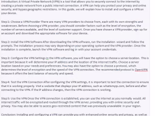How to Install and Configure a Virtual Private Network (VPN)