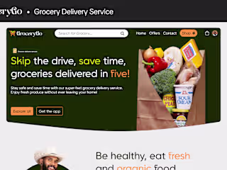 Landing Page Design (GroceryGo)