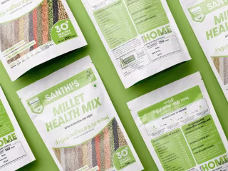 Shanthi’s Millet Health Mix – Labelling Design