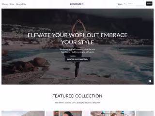 Dynamic Fit - Fitness Boutique landing page. (concept)