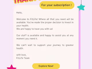 Welcoming Email Sample
