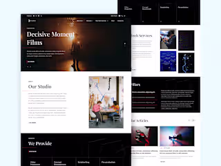 UI/UX Design For Films Production Company Website
