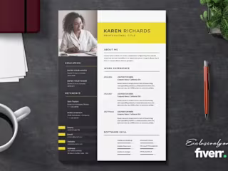 Design professional CV or resume design modern and eye catching