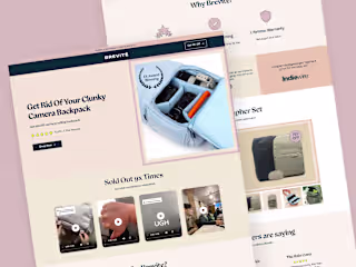 Brevite landing page - Replo