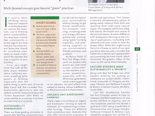 Column on Sustainability, "East Coast Watch"
