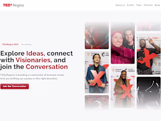 TEDxRegina Website Redesign: Website Design & Framer Development
