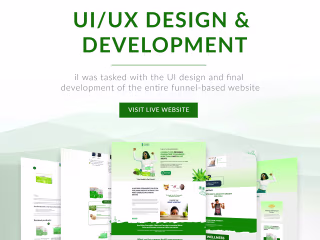 Full stack web development for nutrition provider on Behance