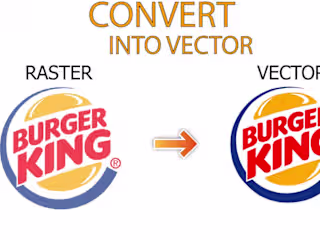 Burger King Logo Conversion From Raster To Vector Quality
